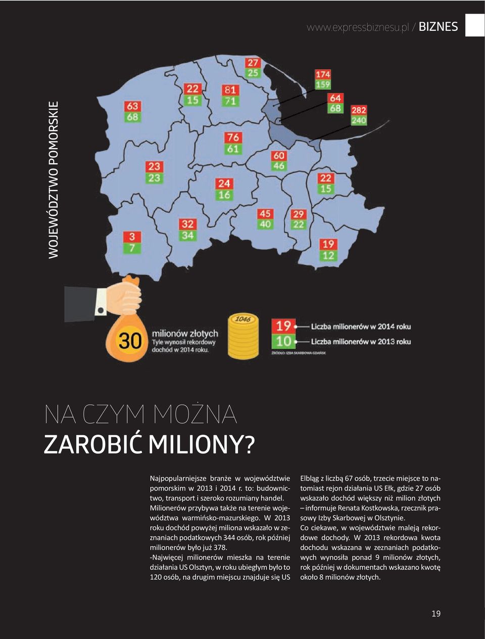 W 2013 roku dochód powyżej miliona wskazało w zeznaniach podatkowych 344 osób, rok później milionerów było już 378.