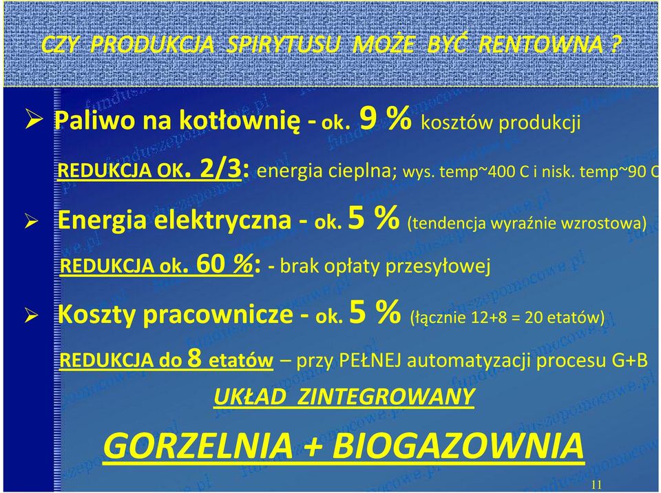 5 % (tendencja wyraźnie wzrostowa) REDUKCJA ok.