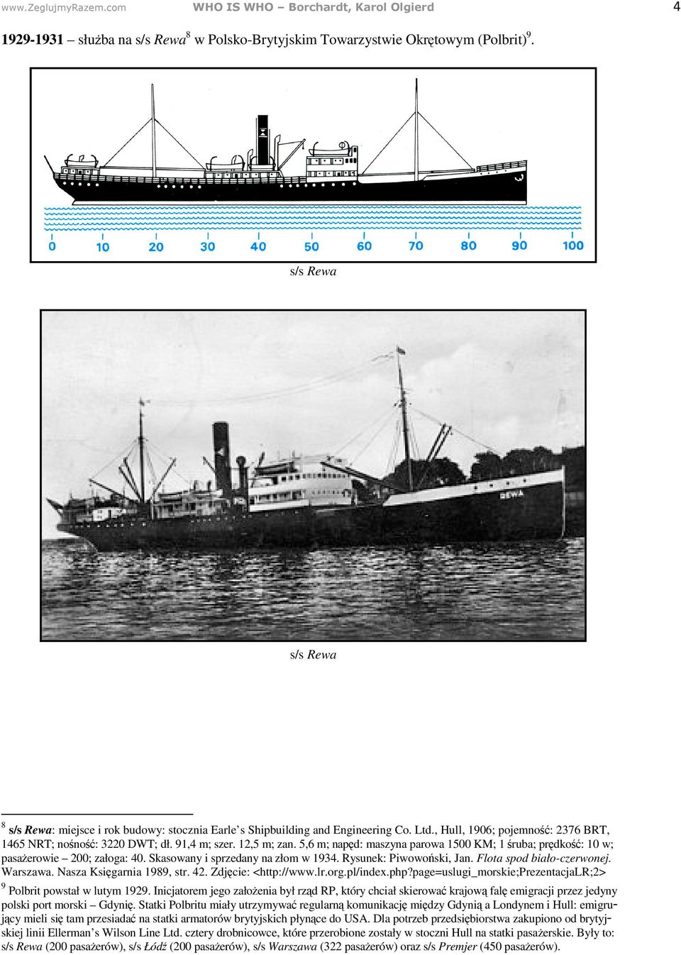 Skasowany i sprzedany na złom w 1934. Rysunek: Piwowo ski, Jan. Flota spod biało-czerwonej. Warszawa. Nasza Ksi garnia 1989, str. 42. Zdj cie: <http://www.lr.org.pl/index.php?