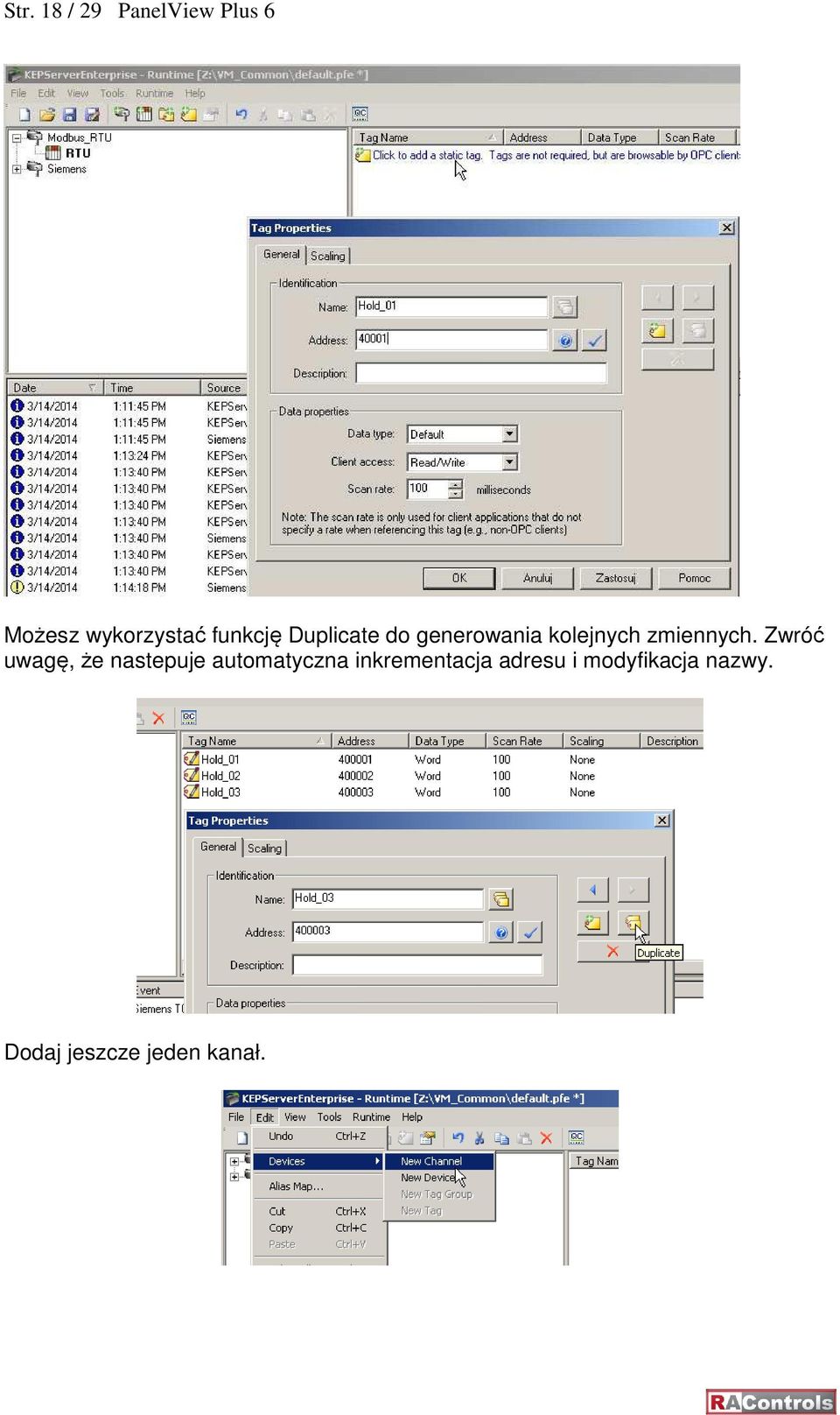 Zwróć uwagę, że nastepuje automatyczna inkrementacja