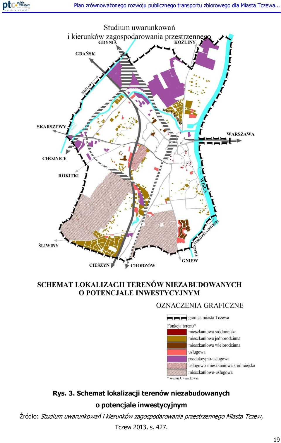 potencjale inwestycyjnym Źródło: Studium