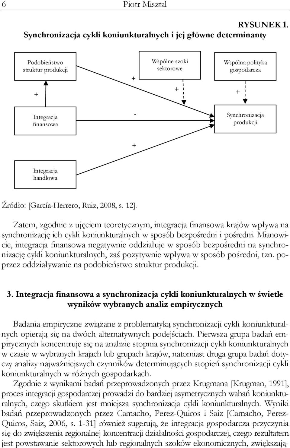 produkcji + Integracja handlowa Źródło: [García-Herrero, Ruiz, 2008, s. 12].