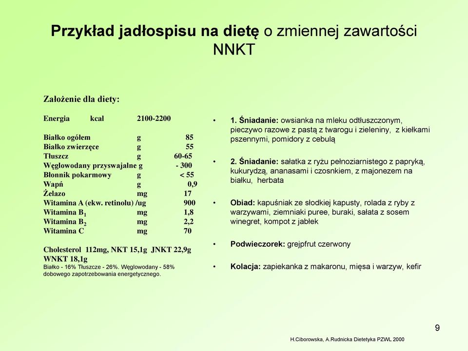 retinolu) /ug 900 Witamina B 1 mg 1,8 Witamina B 2 mg 2,2 Witamina C mg 70 Cholesterol 112mg, NKT 15,1g JNKT 22,9g WNKT 18,1g Białko - 16% Tłuszcze - 26%.