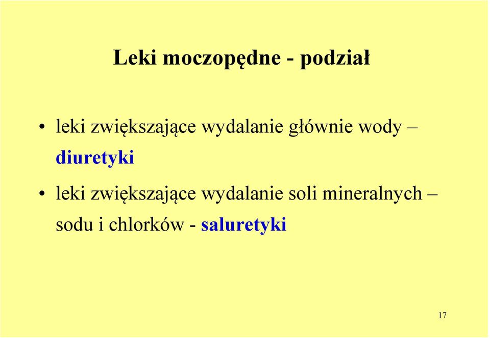 diuretyki leki zwiększające wydalanie