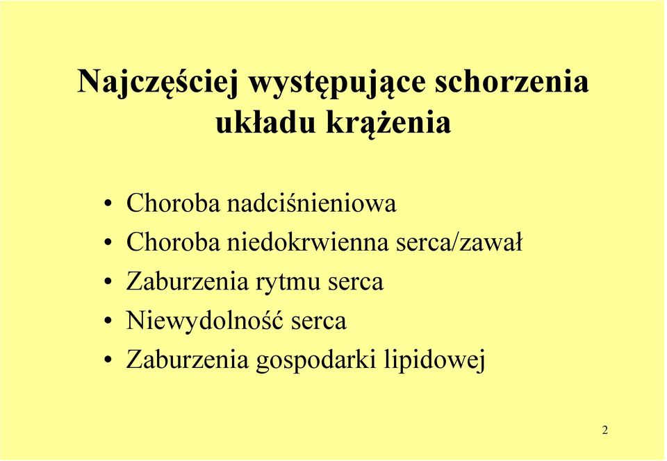 niedokrwienna serca/zawał Zaburzenia rytmu