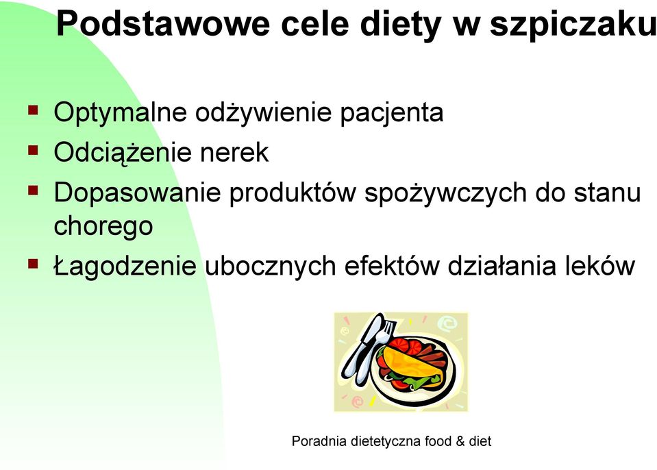 Dopasowanie produktów spożywczych do stanu