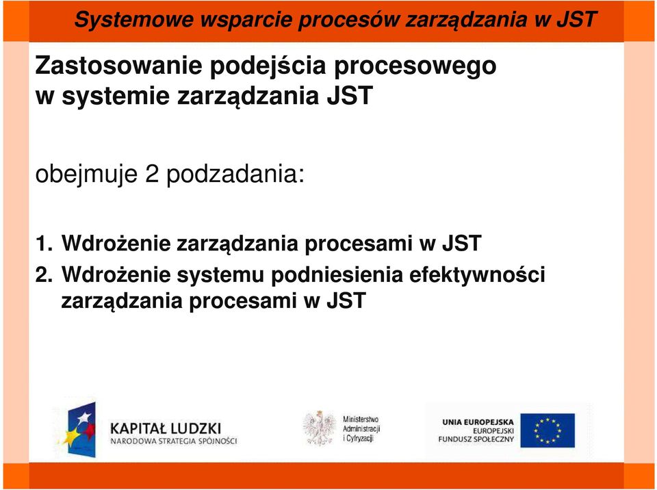 Wdrożenie zarządzania procesami w JST 2.