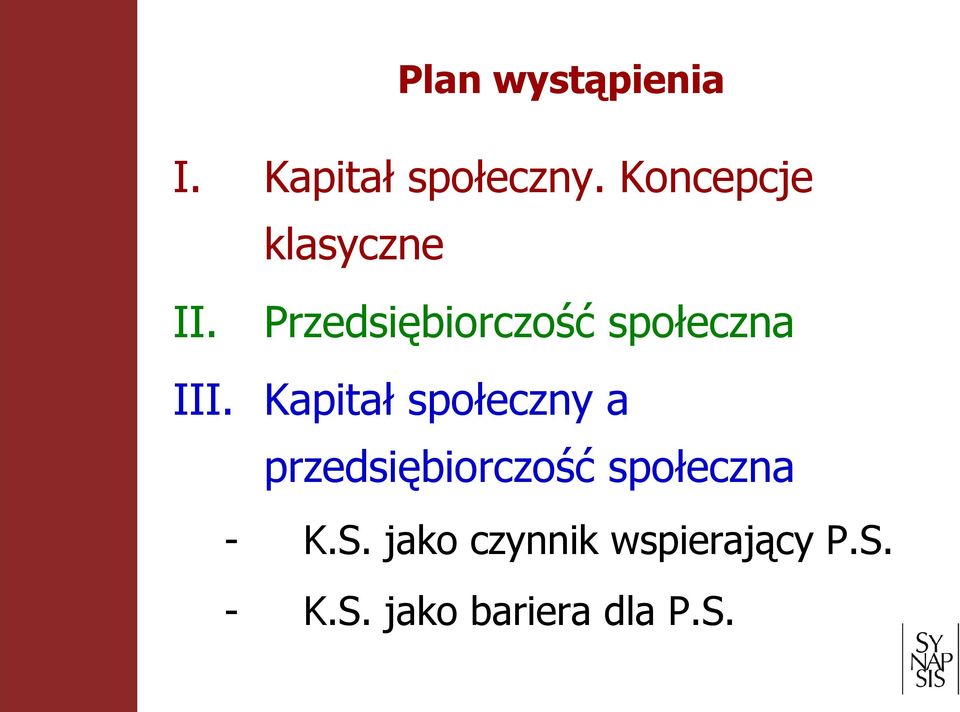 Przedsiębiorczość społeczna III.