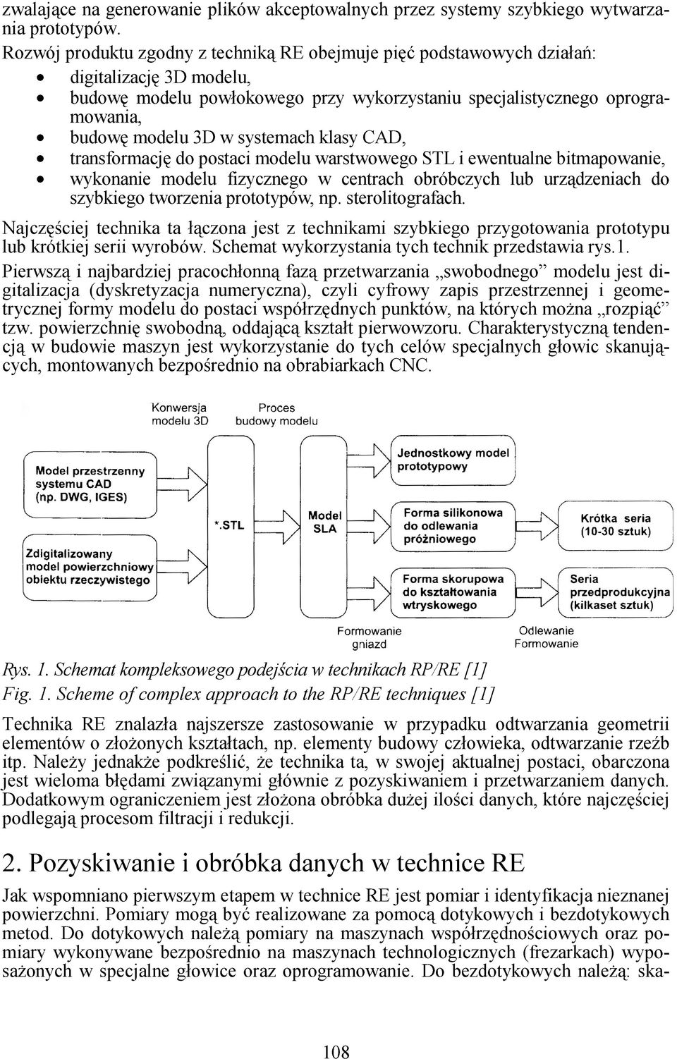 systemach klasy CAD, transformację do postaci modelu warstwowego STL i ewentualne bitmapowanie, wykonanie modelu fizycznego w centrach obróbczych lub urządzeniach do szybkiego tworzenia prototypów,