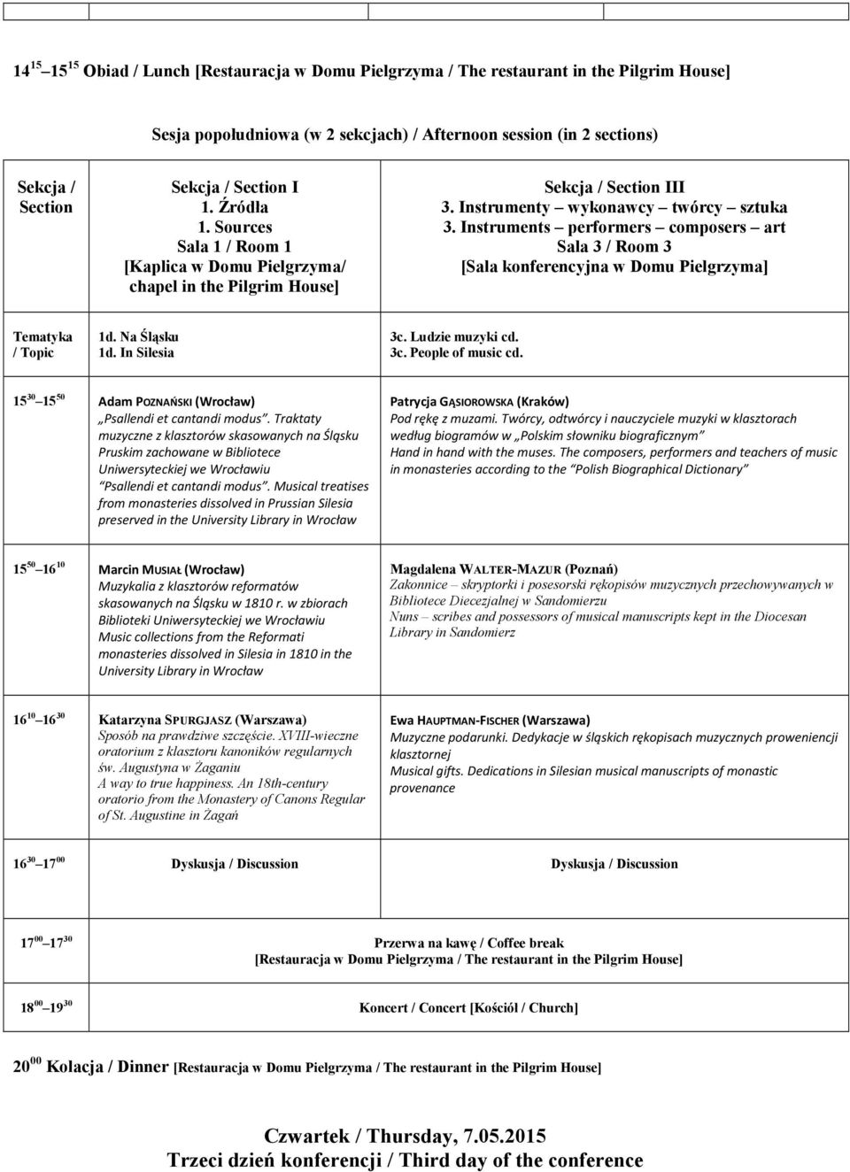 Instruments performers composers art Sala 3 / Room 3 [Sala konferencyjna w Domu Pielgrzyma] 1d. Na Śląsku 1d. In Silesia 3c. Ludzie muzyki cd. 3c. People of music cd.