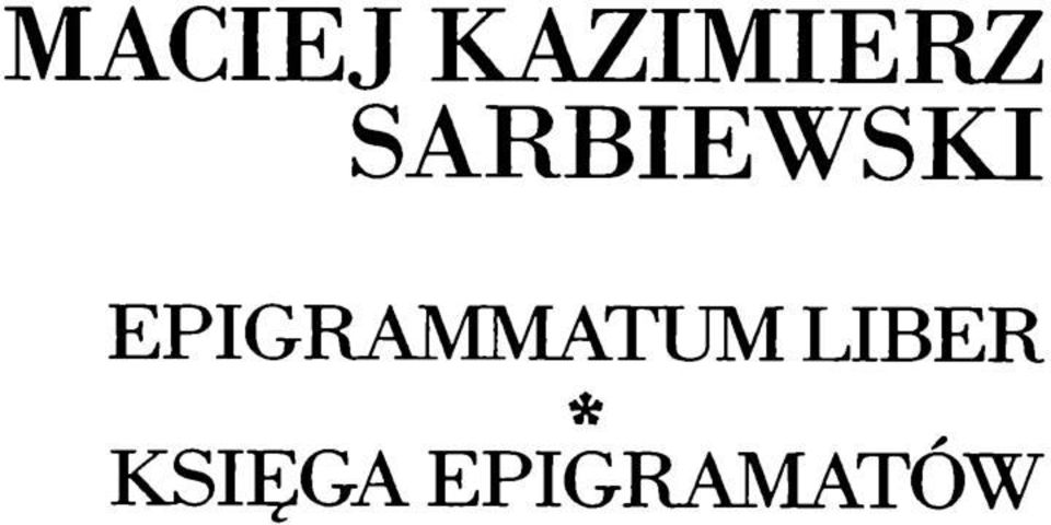 EPIGRAMMATUM