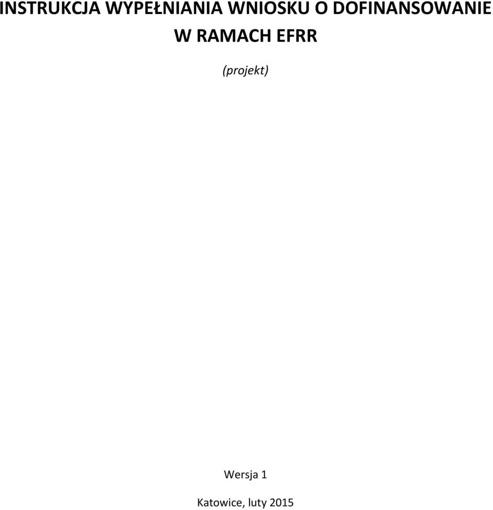 W RAMACH EFRR (projekt)