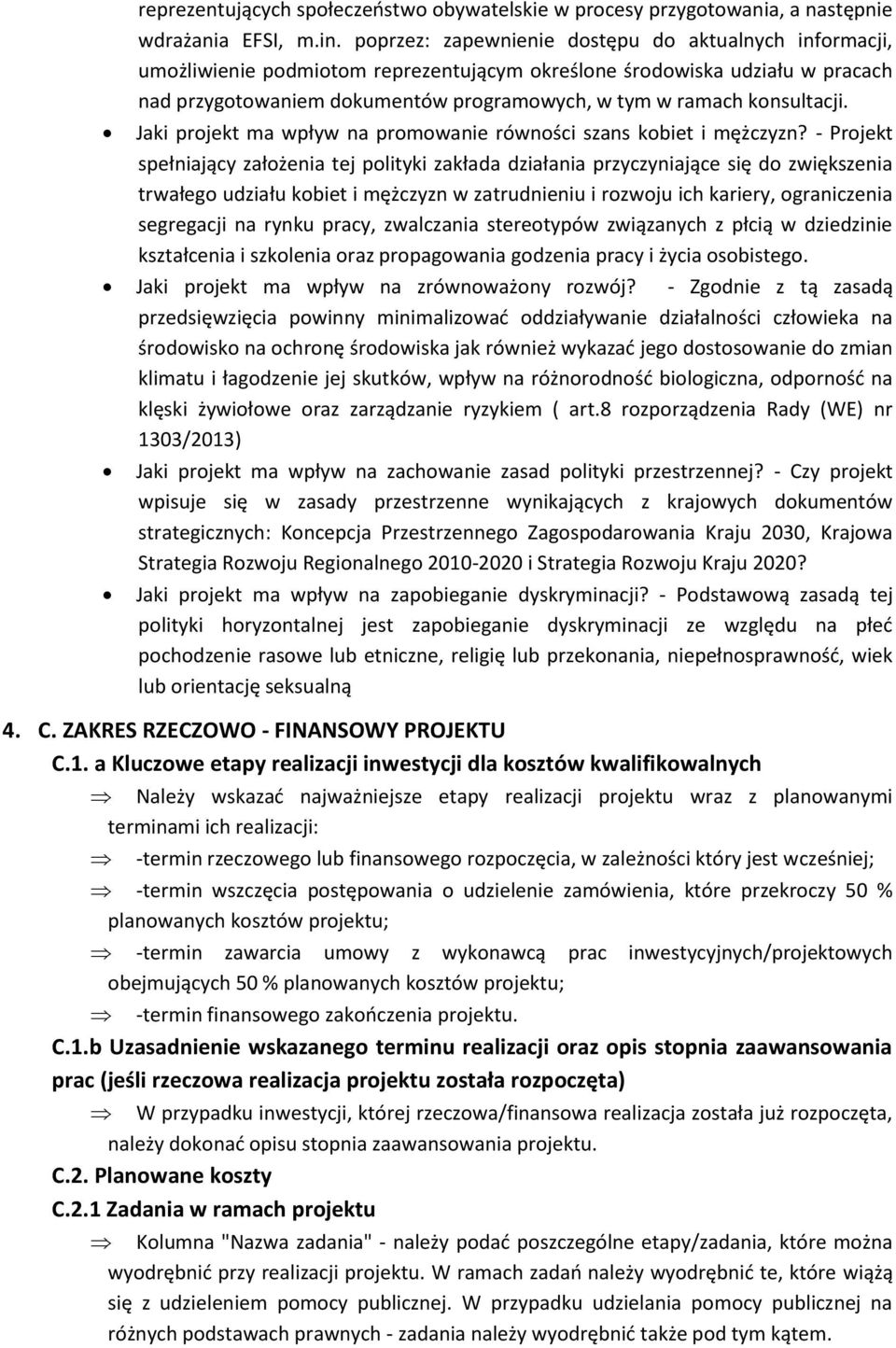 konsultacji. Jaki projekt ma wpływ na promowanie równości szans kobiet i mężczyzn?