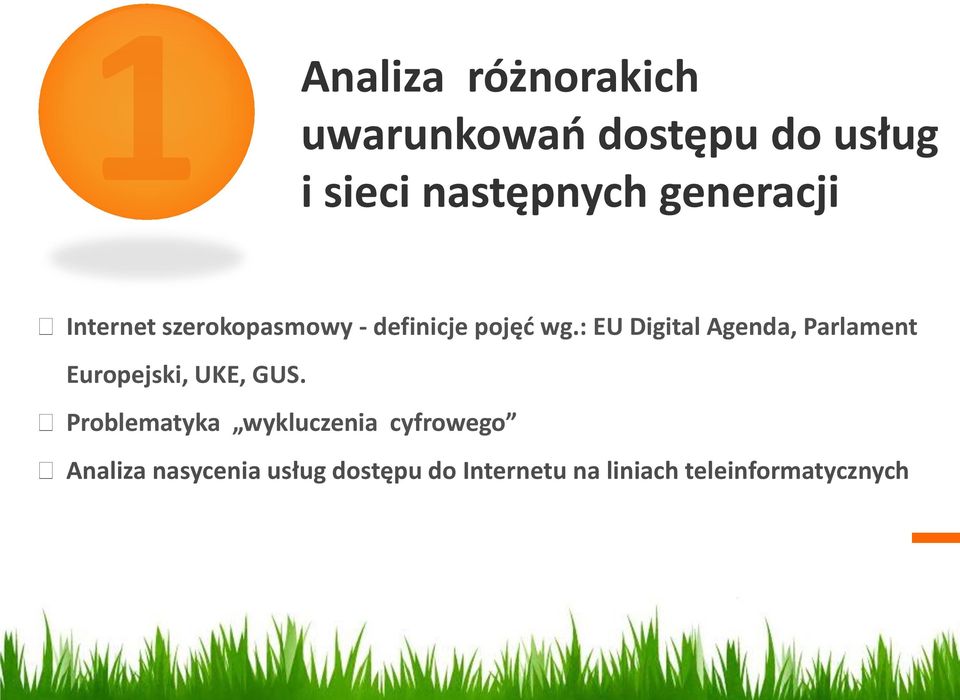 : EU Digital Agenda, Parlament Europejski, UKE, GUS.