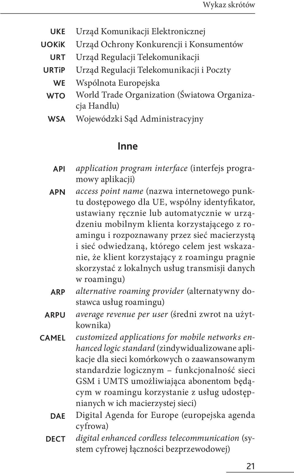 aplikacji) access point name (nazwa internetowego punktu dostępowego dla UE, wspólny identyfikator, ustawiany ręcznie lub automatycznie w urządzeniu mobilnym klienta korzystającego z roamingu i