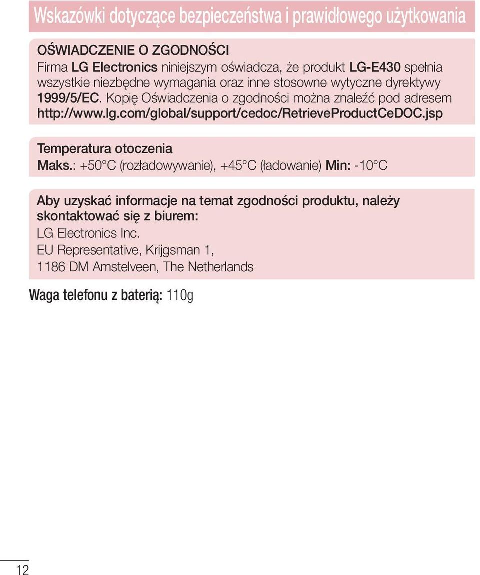 com/global/support/cedoc/retrieveproductcedoc.jsp Temperatura otoczenia Maks.