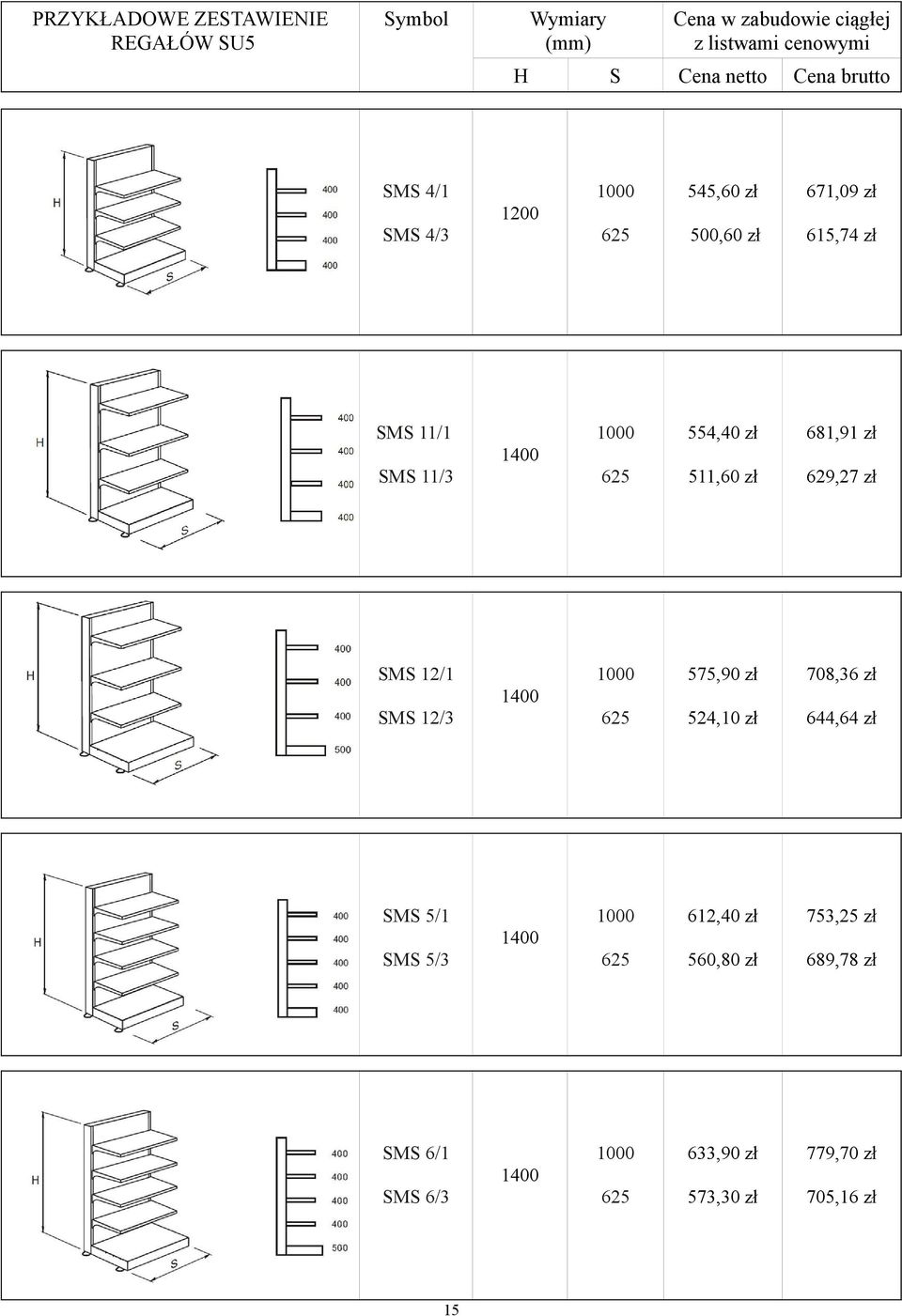 zł M 5/3 560,80 zł 689,78 zł M 6/1 633,90 zł 779,70 zł 573,30 zł