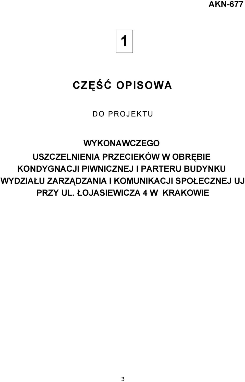 PIWNICZNEJ I PARTERU BUDYNKU WYDZIAŁU ZARZĄDZANIA I