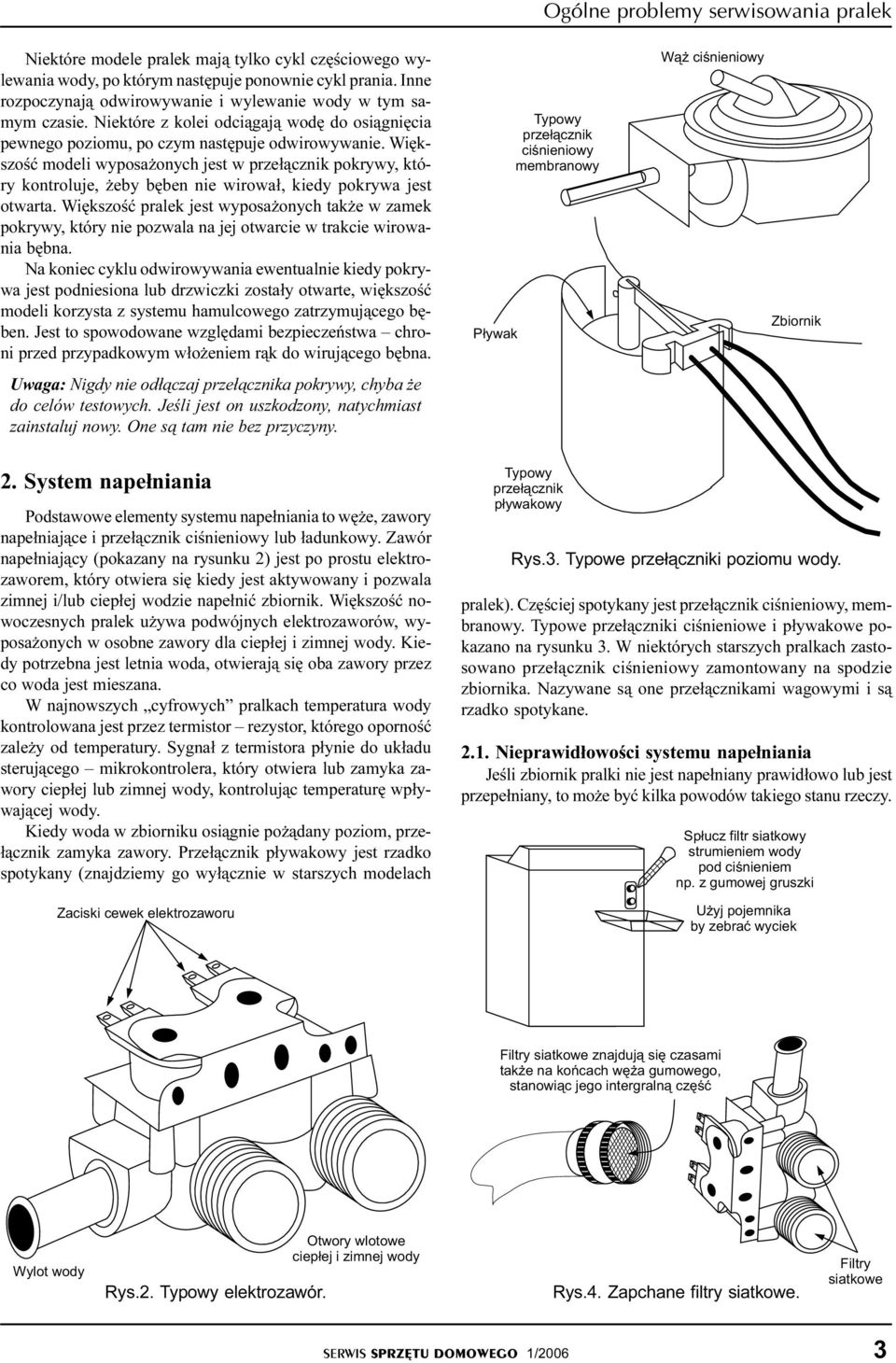 Wiêkszoœæ modeli wyposa onych jest w prze³¹cznik pokrywy, który kontroluje, eby bêben nie wirowa³, kiedy pokrywa jest otwarta.