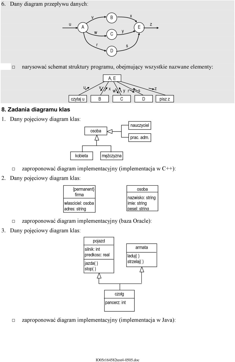 an pojęciow diagram klas: {permanent} firma wlasciciel: osoba adres: string osoba nawisko: string imie: string pesel: string aproponować diagram