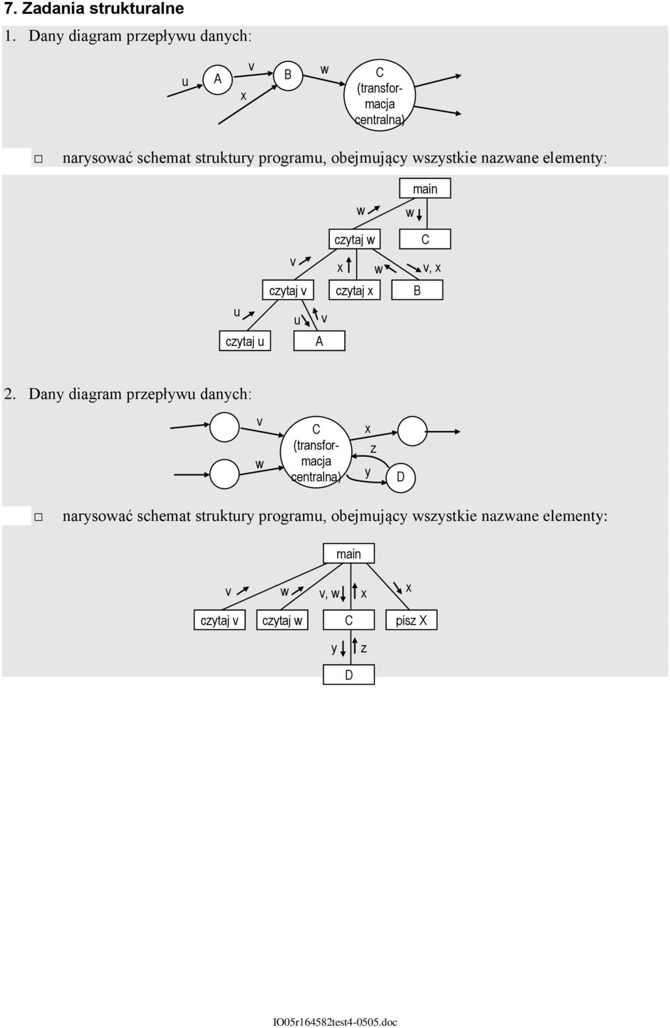 program, obejmjąc wsstkie nawane element: w w main ctaj w w, ctaj ctaj ctaj 2.