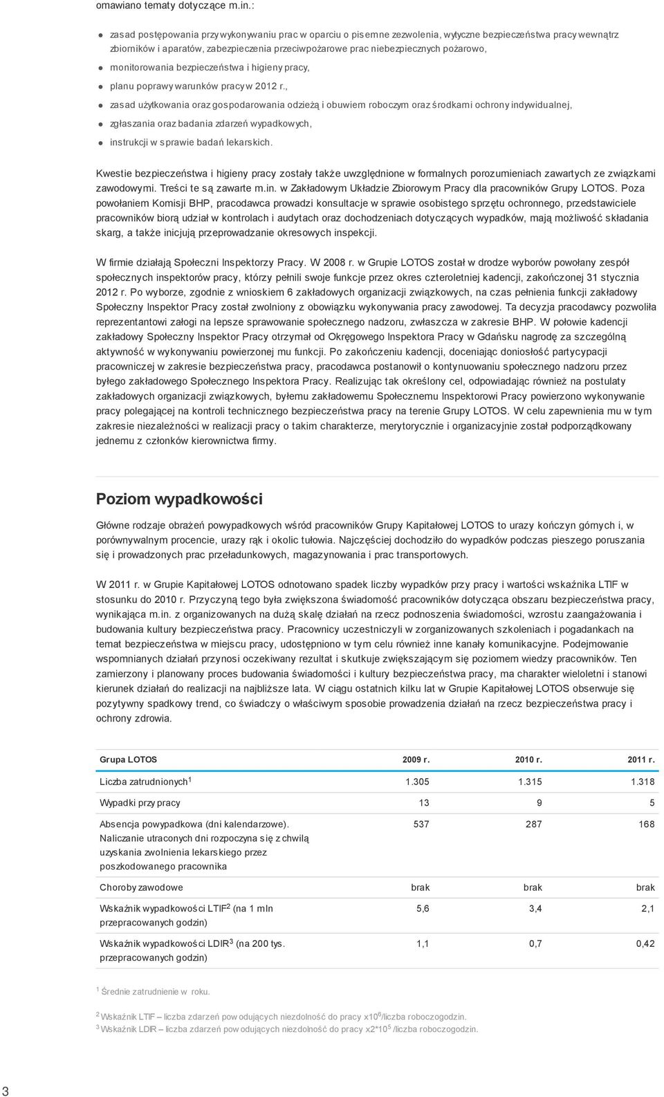 monitorowania bezpieczeństwa i higieny pracy, planu poprawy warunków pracy w 2012 r.