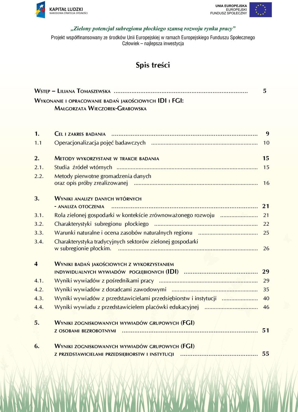 Wyniki analizy danych wtórnych - analiza otoczenia... 21 3.1. Rola zielonej gospodarki w kontekście zrównoważonego rozwoju... 21 3.2. Charakterystyki subregionu płockiego... 22 3.3. Warunki naturalne i ocena zasobów naturalnych regionu.