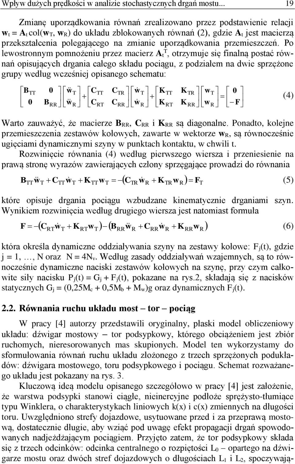 uporządowania przemieszczeń.