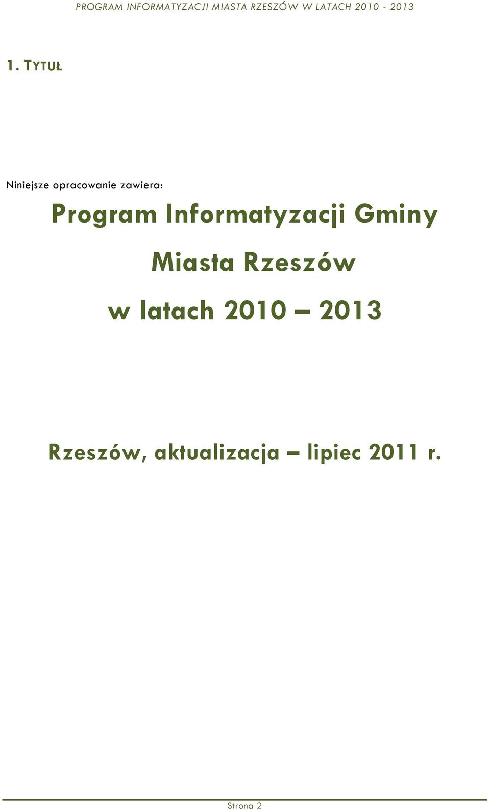 Gminy Miasta Rzeszów w latach 2010