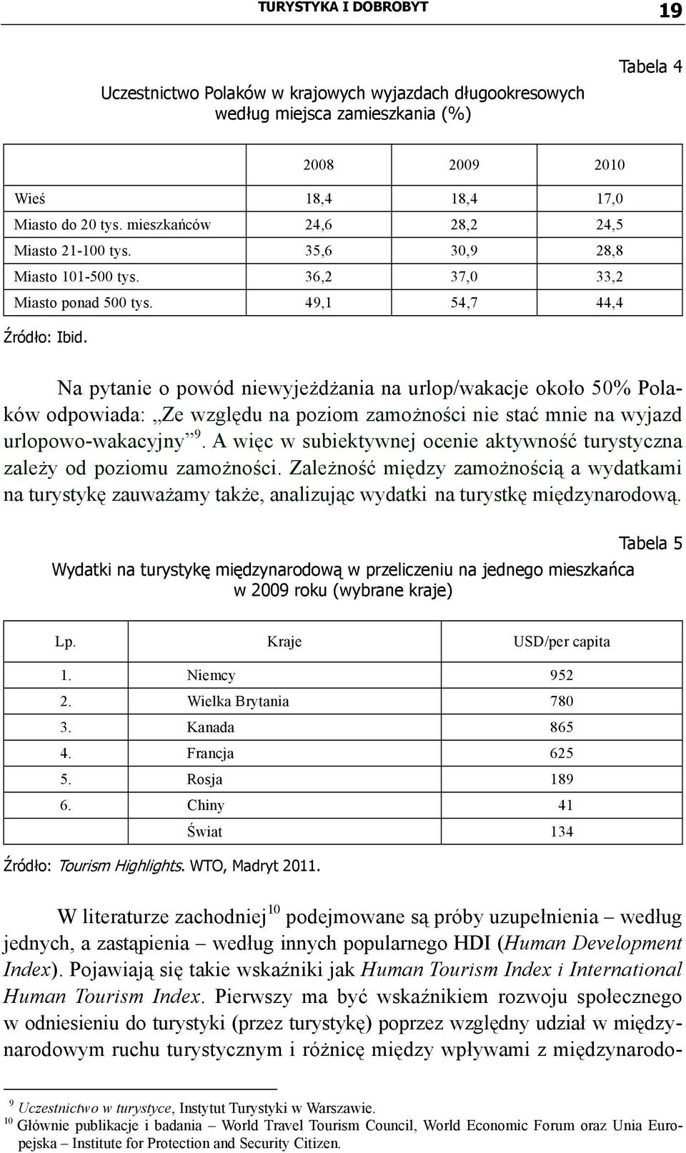 Na pytanie o powód niewyjeżdżania na urlop/wakacje około 50% Polaków odpowiada: Ze względu na poziom zamożności nie stać mnie na wyjazd urlopowo-wakacyjny 9.