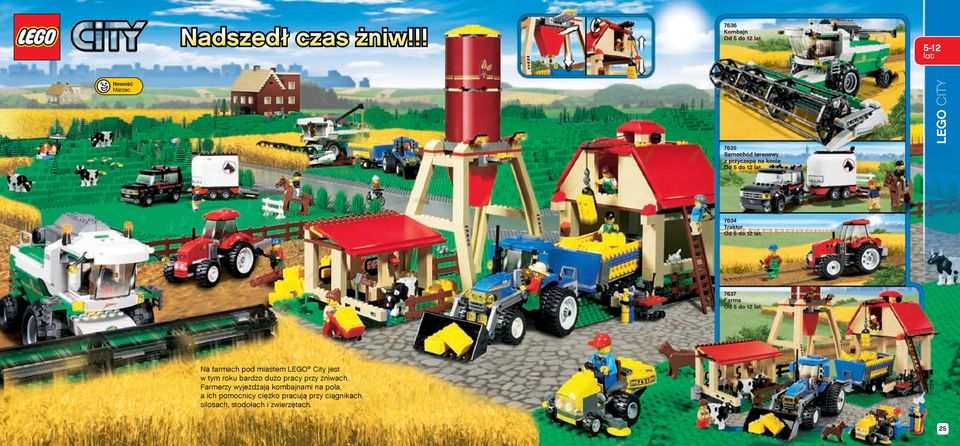 7634 Traktor 7637 Farma Na farmach pod miastem LEGO City jest w tym roku bardzo