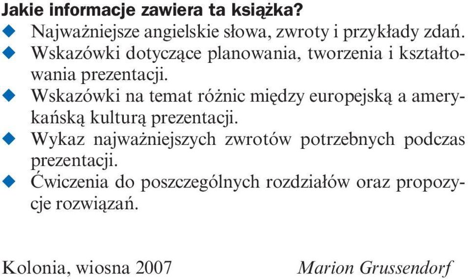 Wskazówki na temat różnic między europejską a amerykańską kulturą prezentacji.