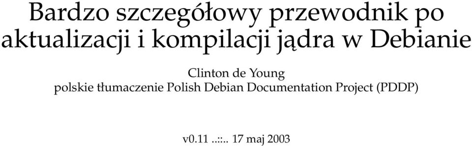 Clinton de Young polskie tłumaczenie Polish