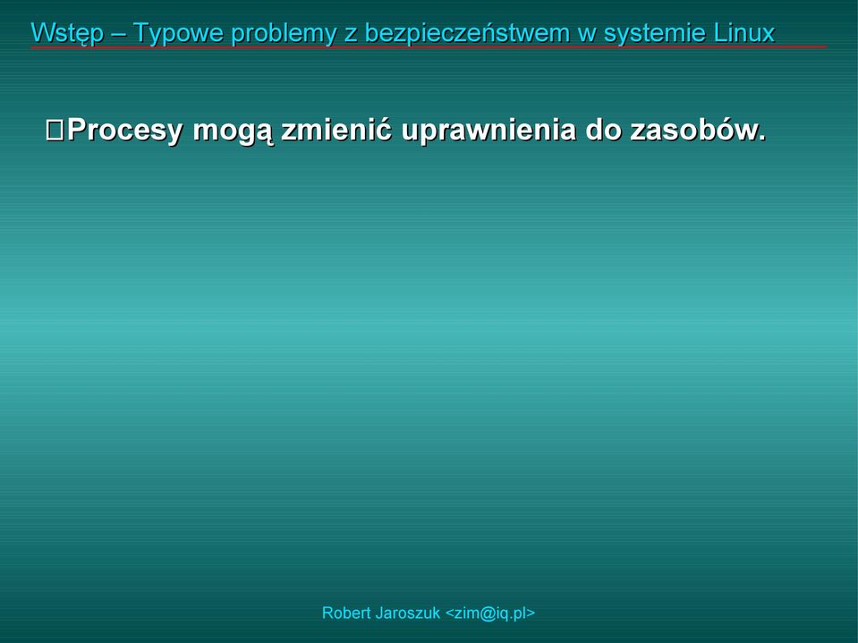 systemie Linux Procesy