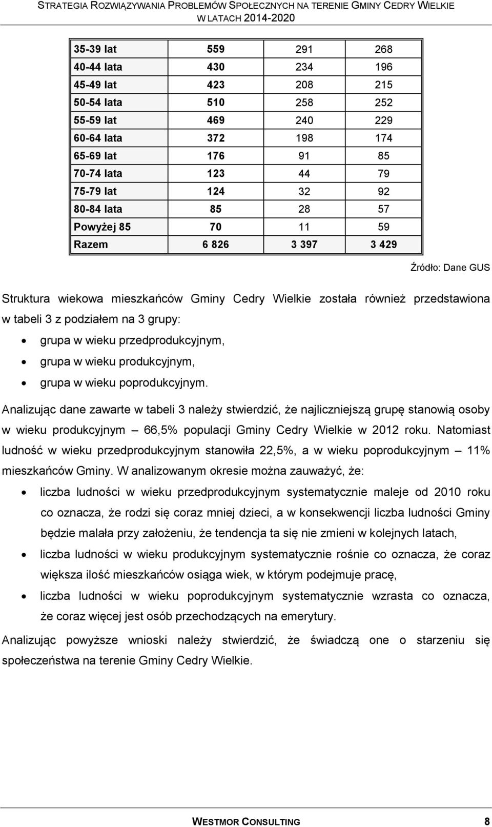 grupa w wieku przedprodukcyjnym, grupa w wieku produkcyjnym, grupa w wieku poprodukcyjnym.