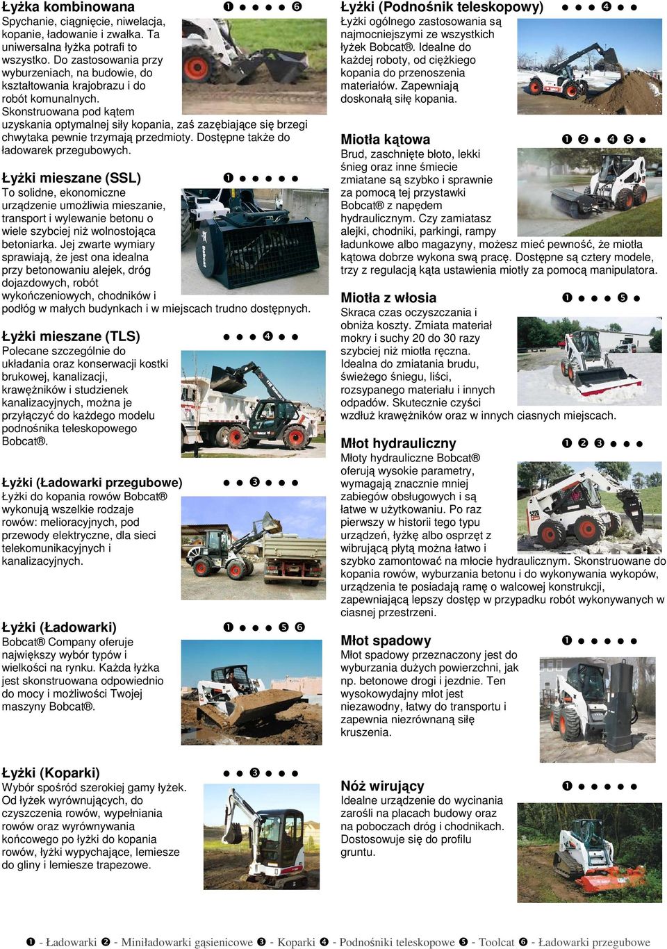 Skonstruowana pod kątem uzyskania optymalnej siły kopania, zaś zazębiające się brzegi chwytaka pewnie trzymają przedmioty. Dostępne takŝe do ładowarek przegubowych.