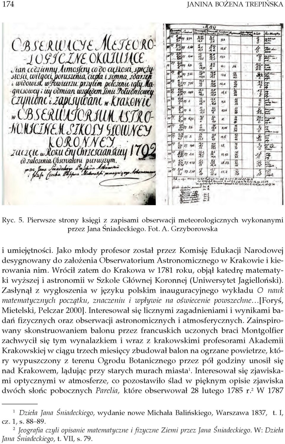 Wrócił zatem do Krakowa w 1781 roku, objął katedrę matematyki wyższej i astronomii w Szkole Głównej Koronnej (Uniwersytet Jagielloński).