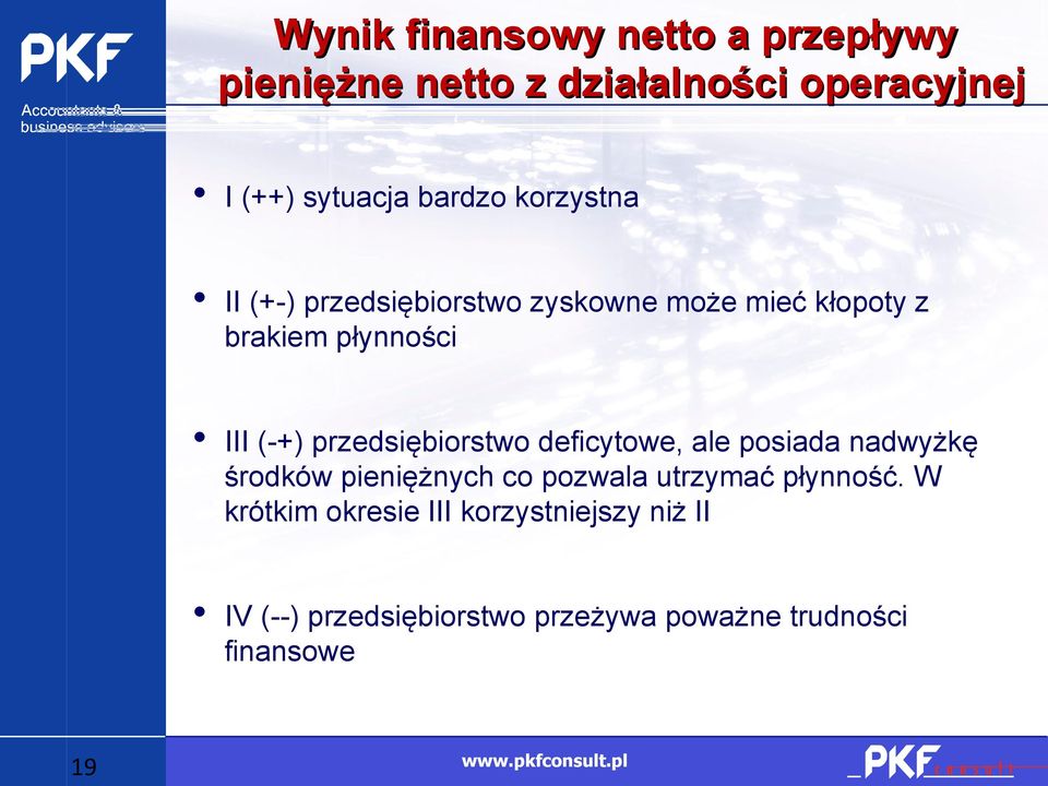 przedsiębiorstwo deficytowe, ale posiada nadwyżkę środków pieniężnych co pozwala utrzymać płynność.