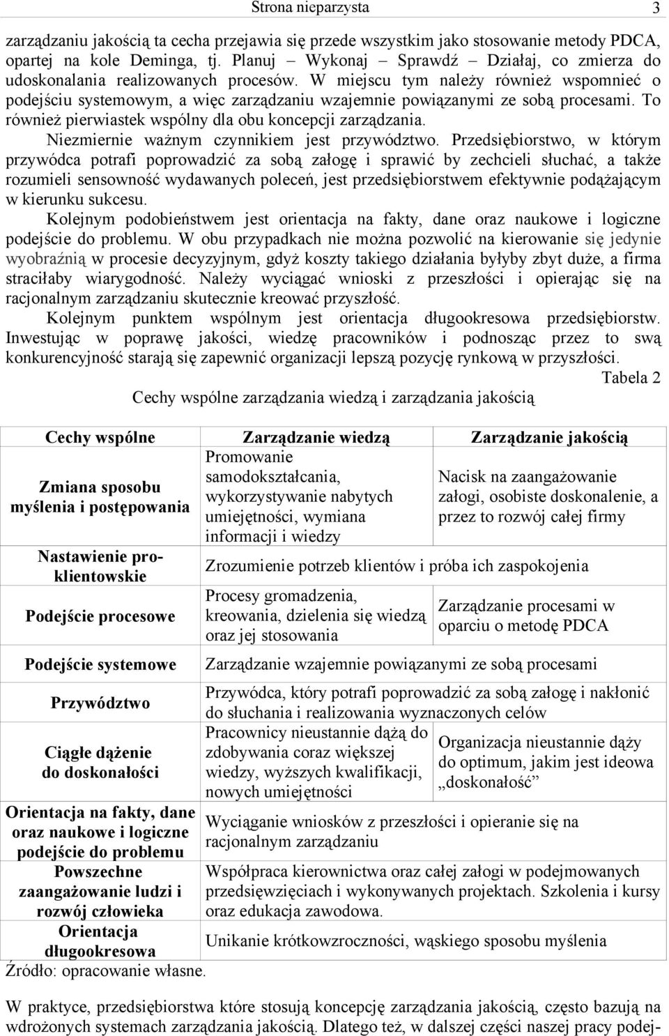 W miejscu tym należy również wspomnieć o podejściu systemowym, a więc zarządzaniu wzajemnie powiązanymi ze sobą procesami. To również pierwiastek wspólny dla obu koncepcji zarządzania.