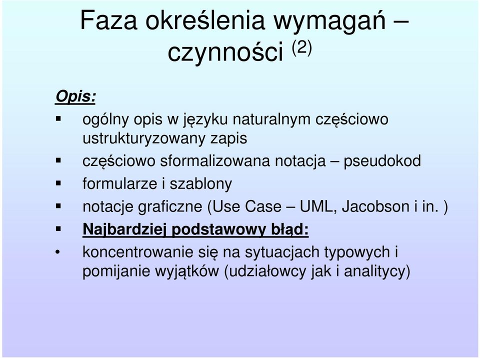 szablony notacje graficzne (Use Case UML, Jacobson i in.