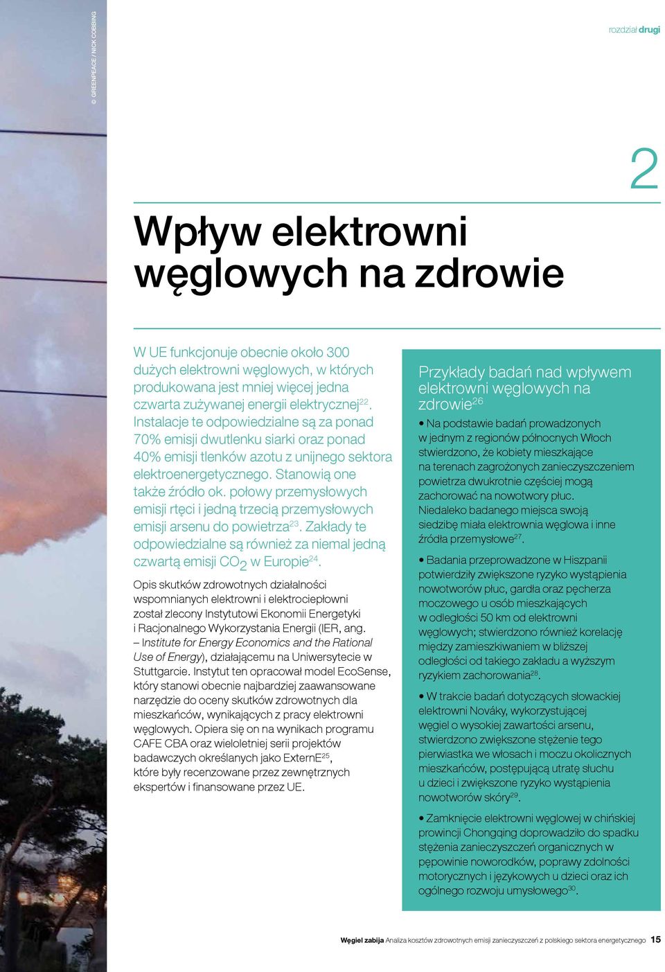 Stanowią one także źródło ok. połowy przemysłowych emisji rtęci i jedną trzecią przemysłowych emisji arsenu do powietrza 23.