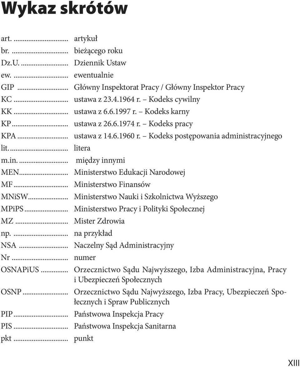 .. Ministerstwo Edukacji Narodowej MF... Ministerstwo Finansów MNiSW... Ministerstwo Nauki i Szkolnictwa Wyższego MPiPS... Ministerstwo Pracy i Polityki Społecznej MZ... Mister Zdrowia np.