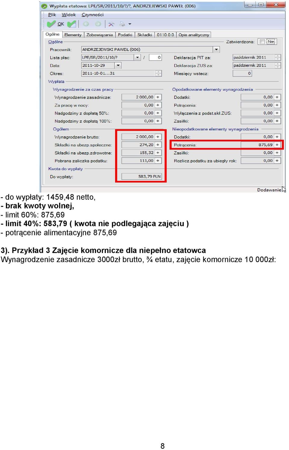 alimentacyjne 875,69 3).