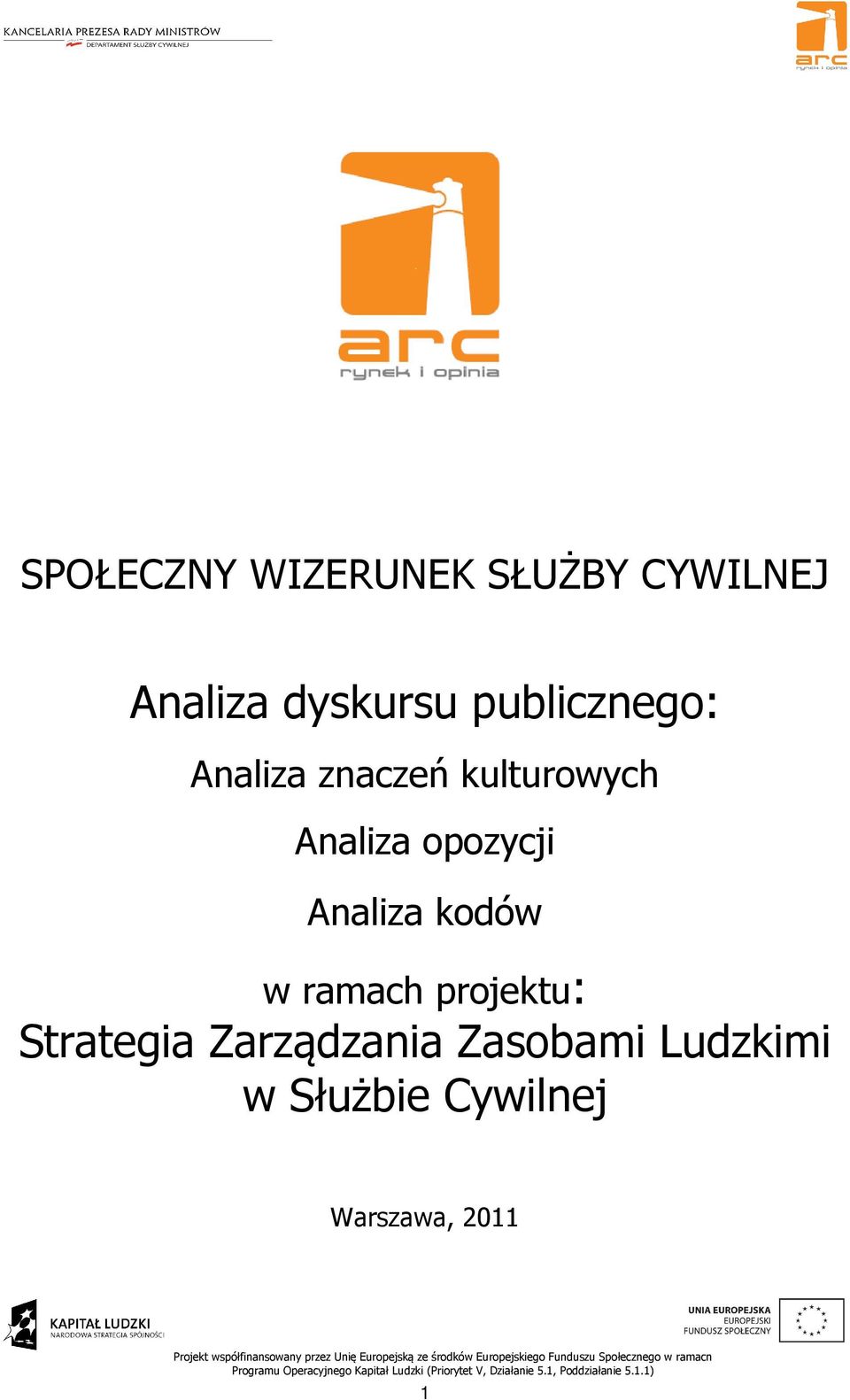 opozycji Analiza kodów w ramach projektu: Strategia