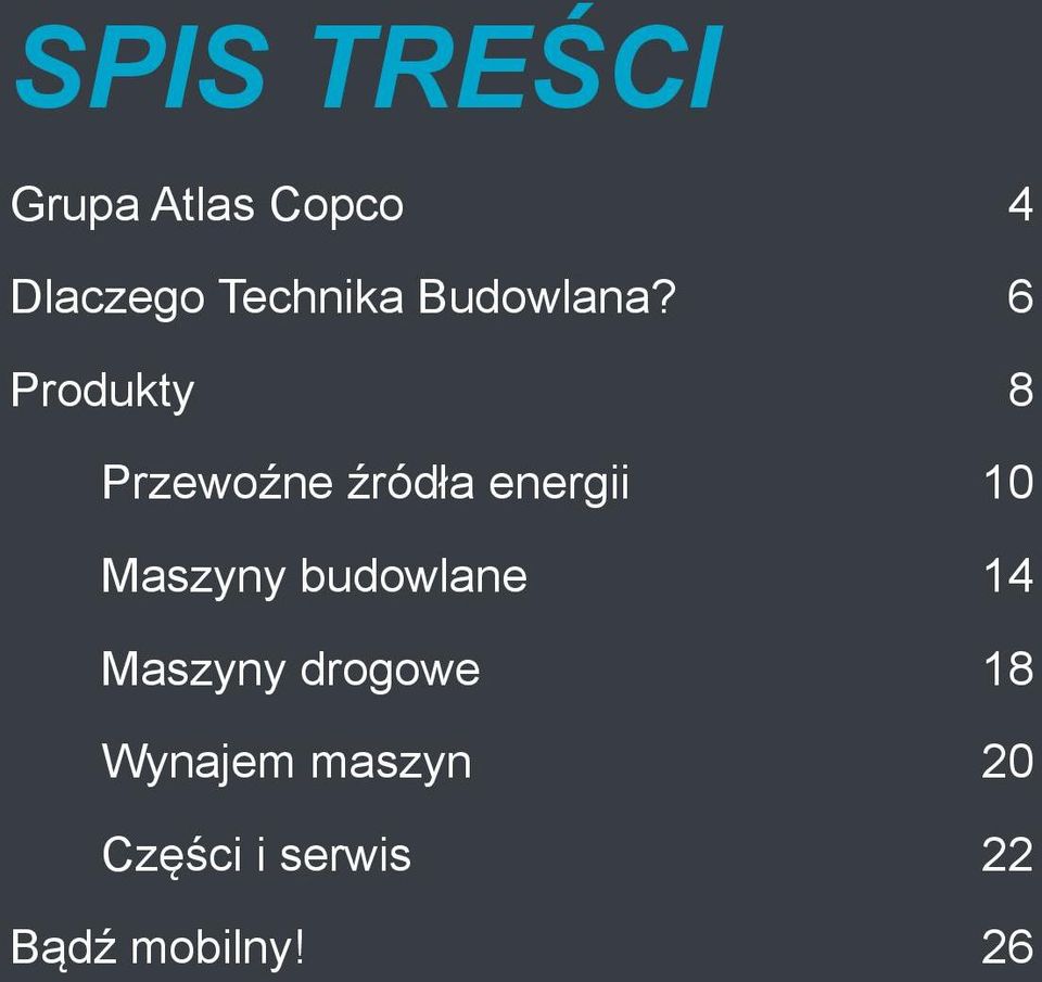 Produkty Przewoźne źródła energii Maszyny