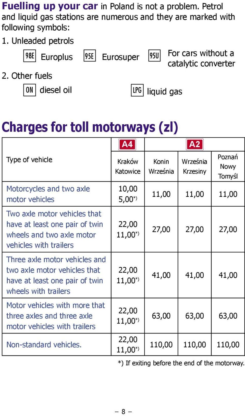 axle motor vehicles that have at least one pair of twin wheels and two axle motor vehicles with trailers Three axle motor vehicles and two axle motor vehicles that have at least one pair of twin