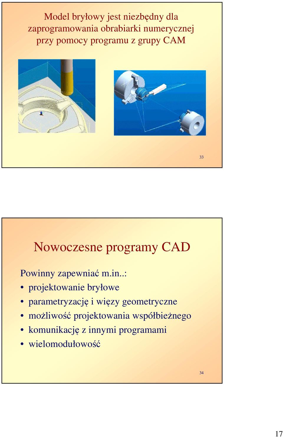 in..: projektowanie bryłowe parametryzację i więzy geometryczne możliwość