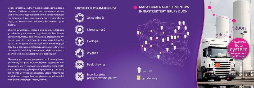 Eksperci w większości zgadzają się z opinią, że LNG jako gaz skroplony nie stanowi zagrożenia dla bezpieczeństwa użytkowników, ponieważ w razie przecieku nie wybucha, a paruje i rozcieńcza się w