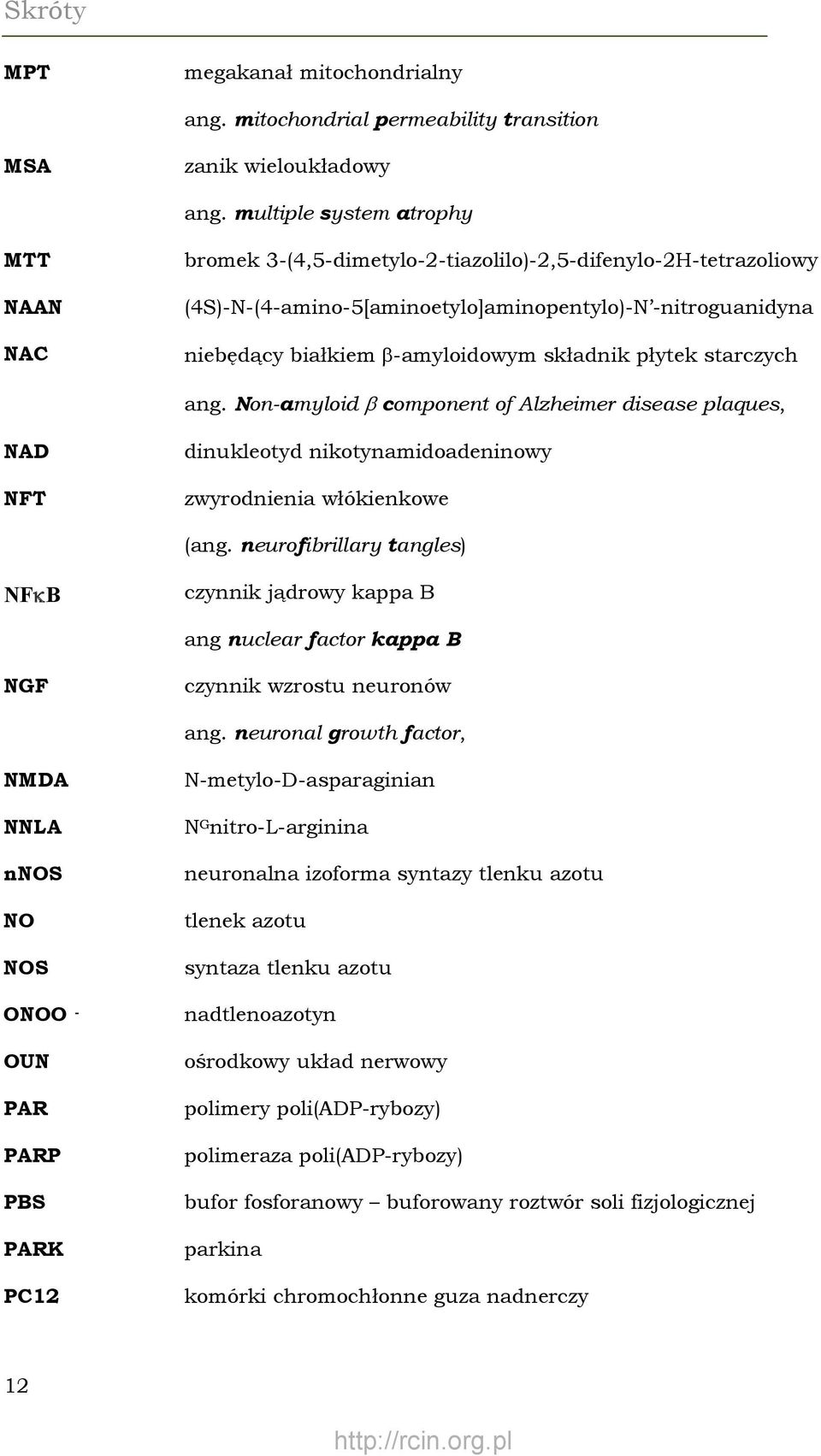 składnik płytek starczych ang. Non-amyloid β component of Alzheimer disease plaques, NAD NFT dinukleotyd nikotynamidoadeninowy zwyrodnienia włókienkowe (ang.