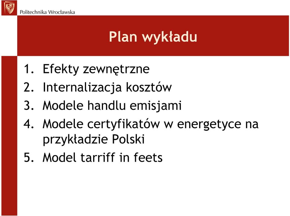 Modele handlu emisjami 4.